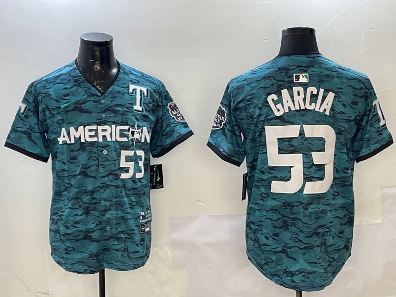 Men Texas Rangers #53 Garcia Blue All star 2025 Nike MLB Jersey style 2->women mlb jersey->Women Jersey